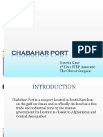 Chabahar Port: Navrita Kaur 1 Year STEP Associate The Oberoi Gurgaon