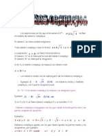 Matematicas Resueltos (Soluciones) Numeros Complejos 1º Bachillerato