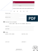 Evaluación Inicial Recursosep Matemáticas 5 Primaria