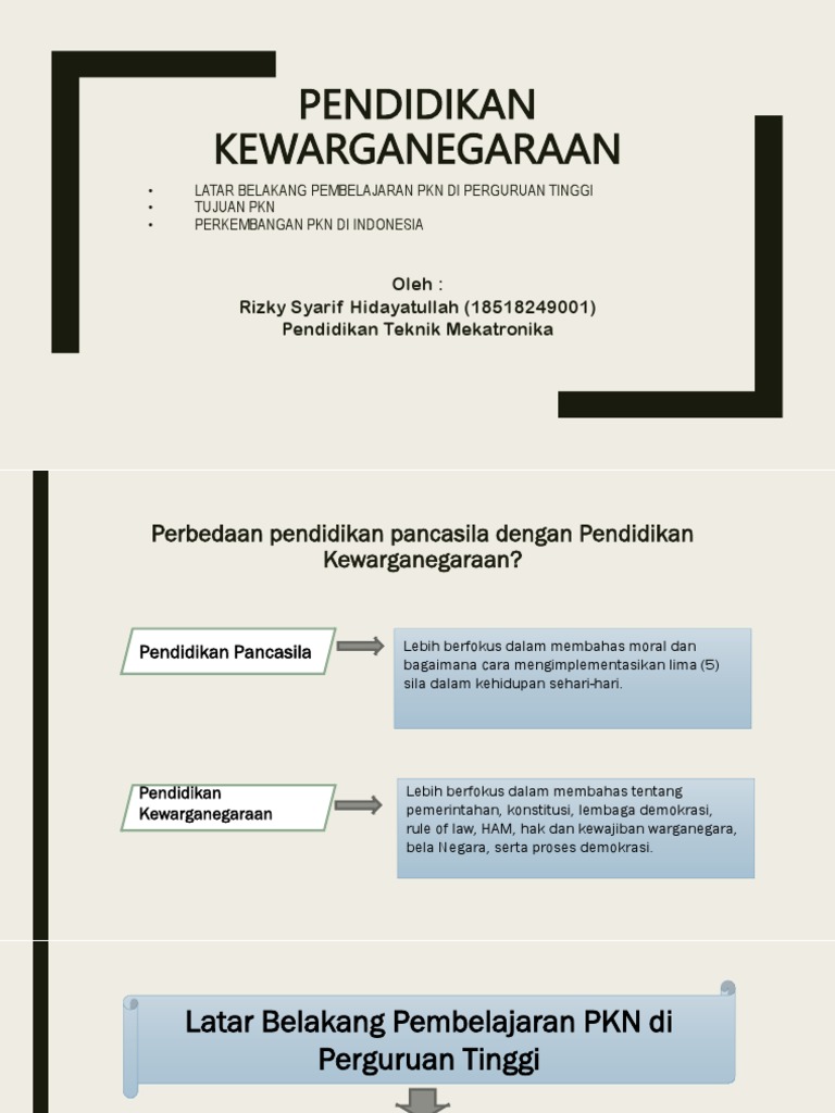 Latar Belakang Dan Perkembangan Pkn Di Indonesia