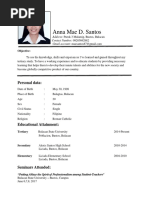 Anna Mae D. Santos: Personal Data