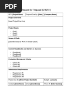 Request For Proposal Template