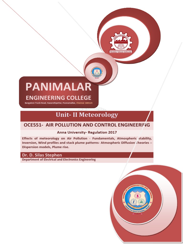 Analysis Of The Effects Of Meteorology On Air Pollution And Atmospheric