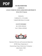 FM Transmitter: A Report On Analog Communications Laboratory Based Projects B.Tech ECE-1V Semester