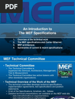 An Introduction To The MEF Specifications