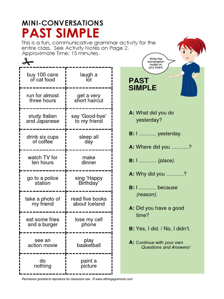 Mini Conversations Pastsim3 | PDF | Linguistics | Cognitive Science