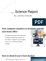 Pop Science Report