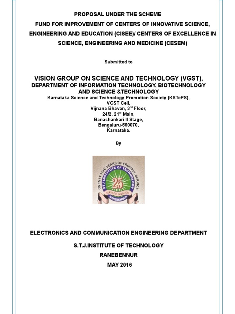 VGST Grant Proposal: STJIT | PDF | Hvac | Flow Measurement