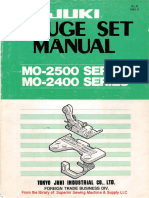 Juki MO-2400, MO-2500 Series Gauge Set Manual PDF