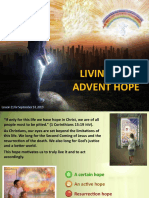 Living The Advent Hope: Lesson 11 For September 14, 2019