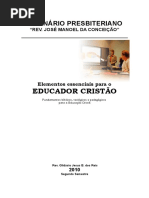 Apostila Educação CRistã 2010 Seg Semestre ; Livro