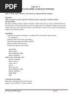 Expt. No. 4 Interfacing Display Devices With 8051