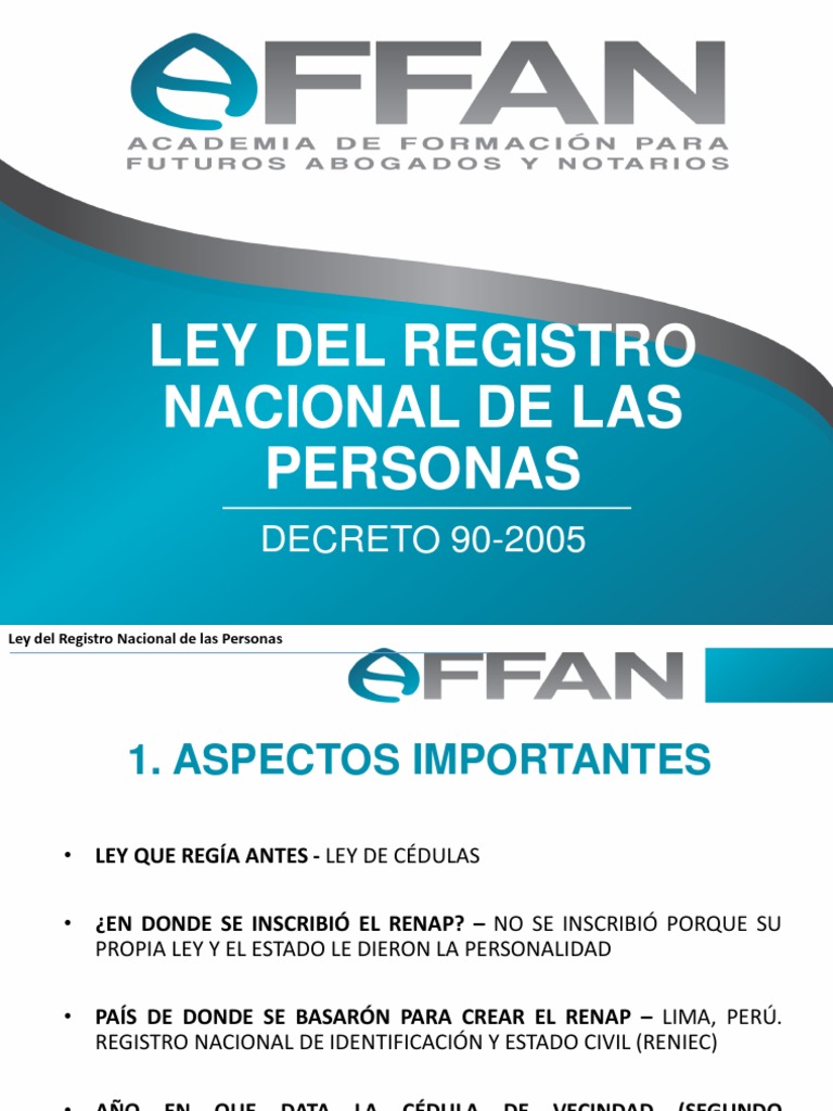 Ley Del Registro Nacional De Las Personas Pdf Pdf Instituciones