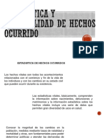 Estadística y Probabilidad de Hechos Ocurrido