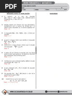 Revisão 3 Ava Eq 1 Grau 7 ANO Marcelo Bentes COLEGIO SANTA RITA