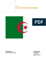 Country report on ALGERIA regarding Porcelain Products