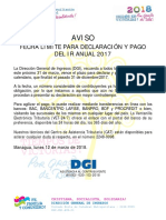 020-Aviso-fecha Límite Para Declaración y Pago Del Ir Anual 2017- 120318