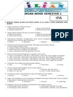 Soal UAS IPA Kelas 6 SD Semester 1 (Ganjil) Dan Kunci Jawaban (WWW - Bimbelbriliancom) PDF