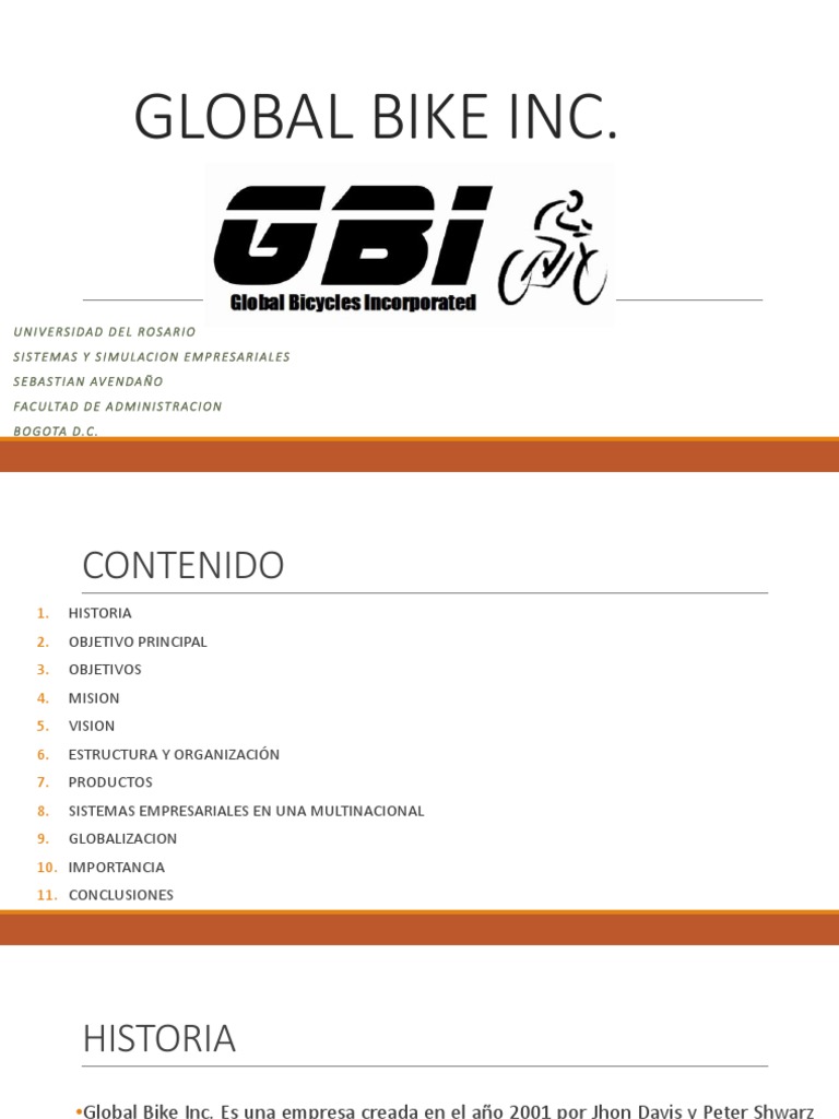 Global Bike Inc Sistema de informacion Mercado (economía)