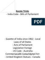 Karate Tricks: - India Code - Bills of Parliament