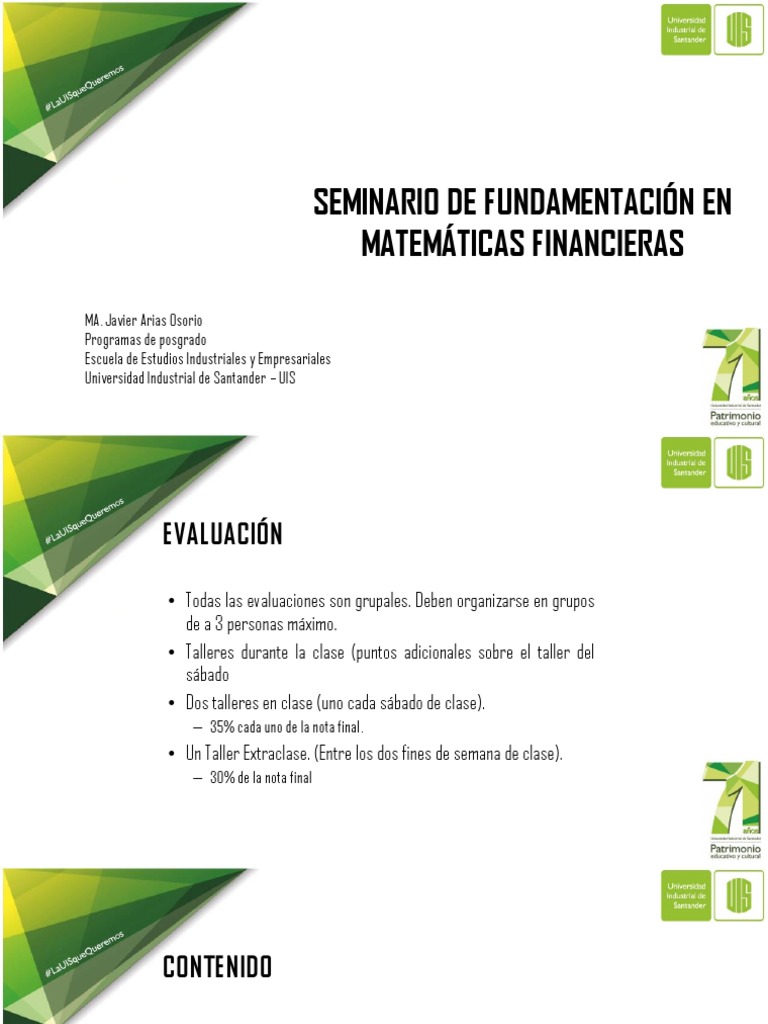 Fundamentos de Matemáticas Financieras | PDF | Tasa interna de retorno ...