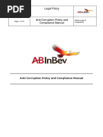 AB InBev Global Anti Corruption Policy PDF