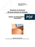 Manual de Procedimientos Aduaneros TICA Enero 2019