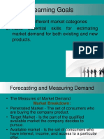 Estimate market demand and forecast sales