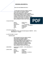 Memoria Descriptiva para Topografia