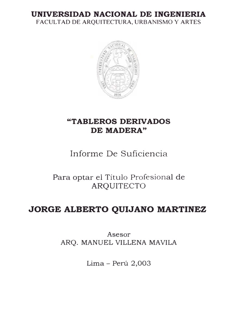 Tesis De Arquitectura Sobre Aglomerado De Madera Business