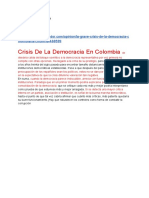 Crisis de La Democracia Colombiana
