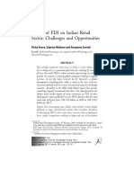 Impact of FDI On Indian Retail Sector: Challenges and Opportunities