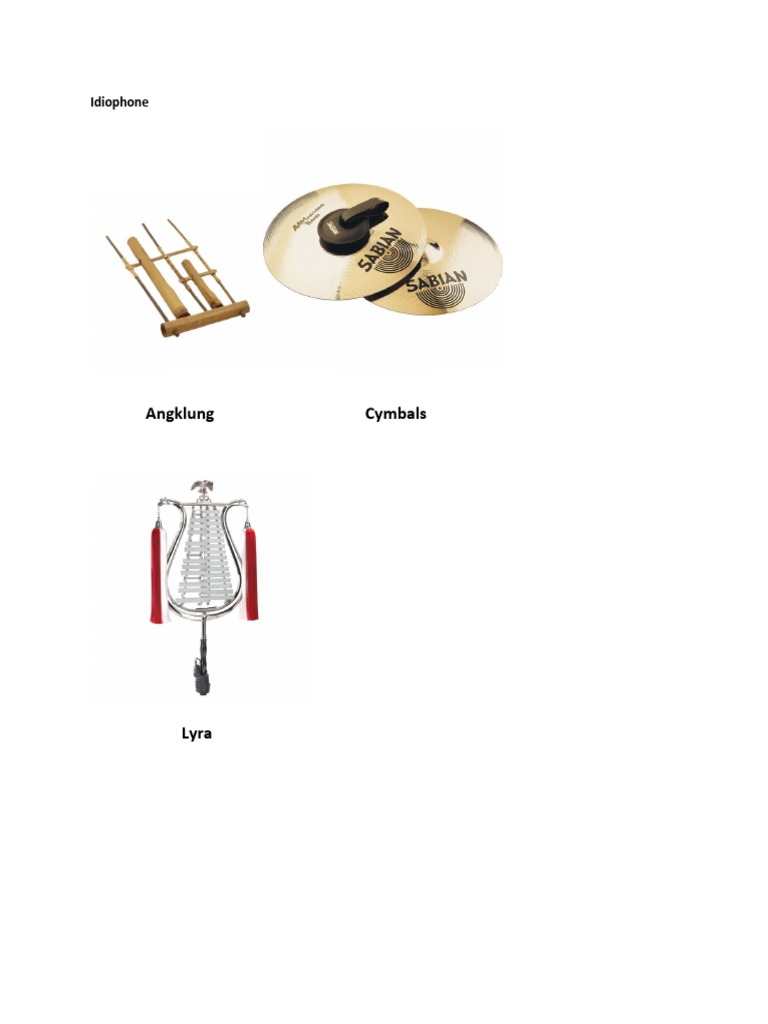 Angklung Cymbals Idiophone PDF