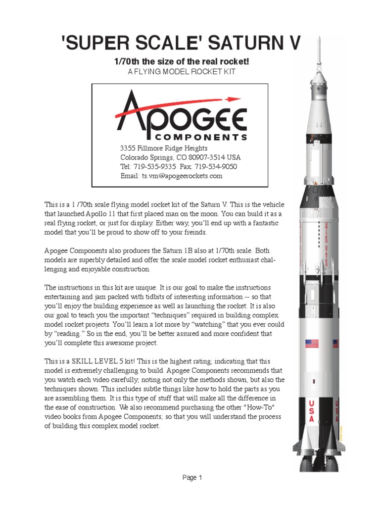 Saturn V Instructions PDF | PDF | Adhesive | Paint, image size:768x1024