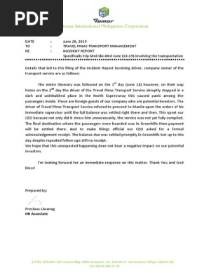 Incident Report