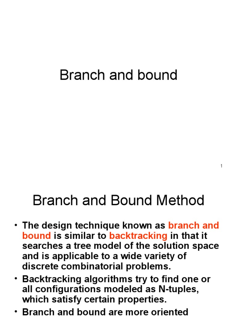 Branch and Bound Optimization Techniques | PDF | Mathematical Analysis ...