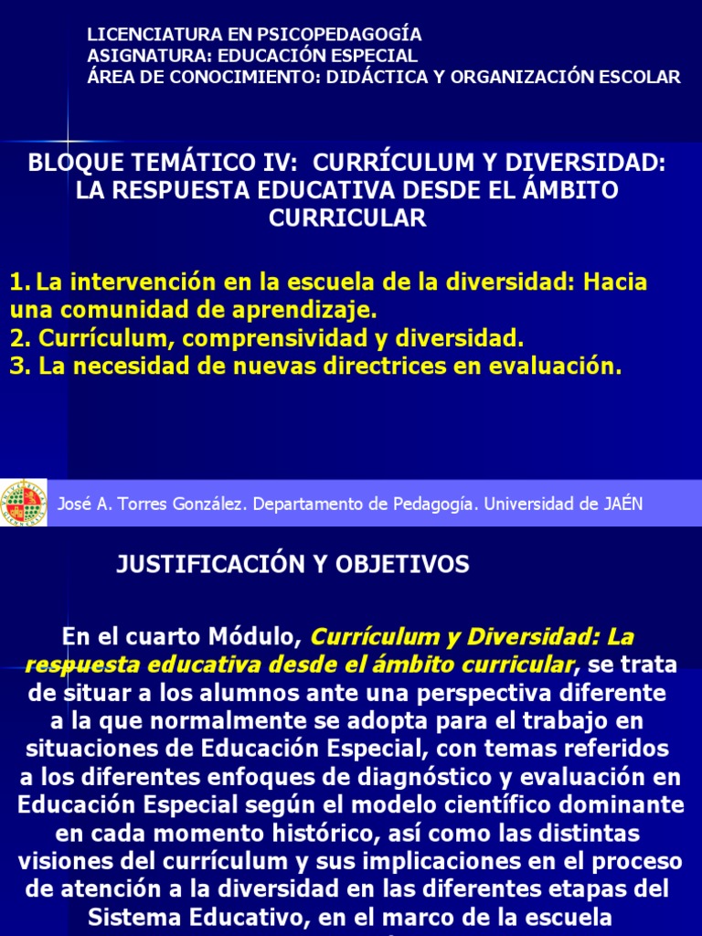Currículum y Diversidad en Educación Especial | PDF | Plan de estudios ...