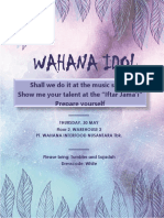 Wahana Idol: Shall We Do It at The Music Show? Show Me Your Talent at The "Iftar Jama'i" Prepare Yourself