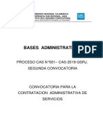 BASES CAS #001-2019, 2da Convocatoria Jaen PDF