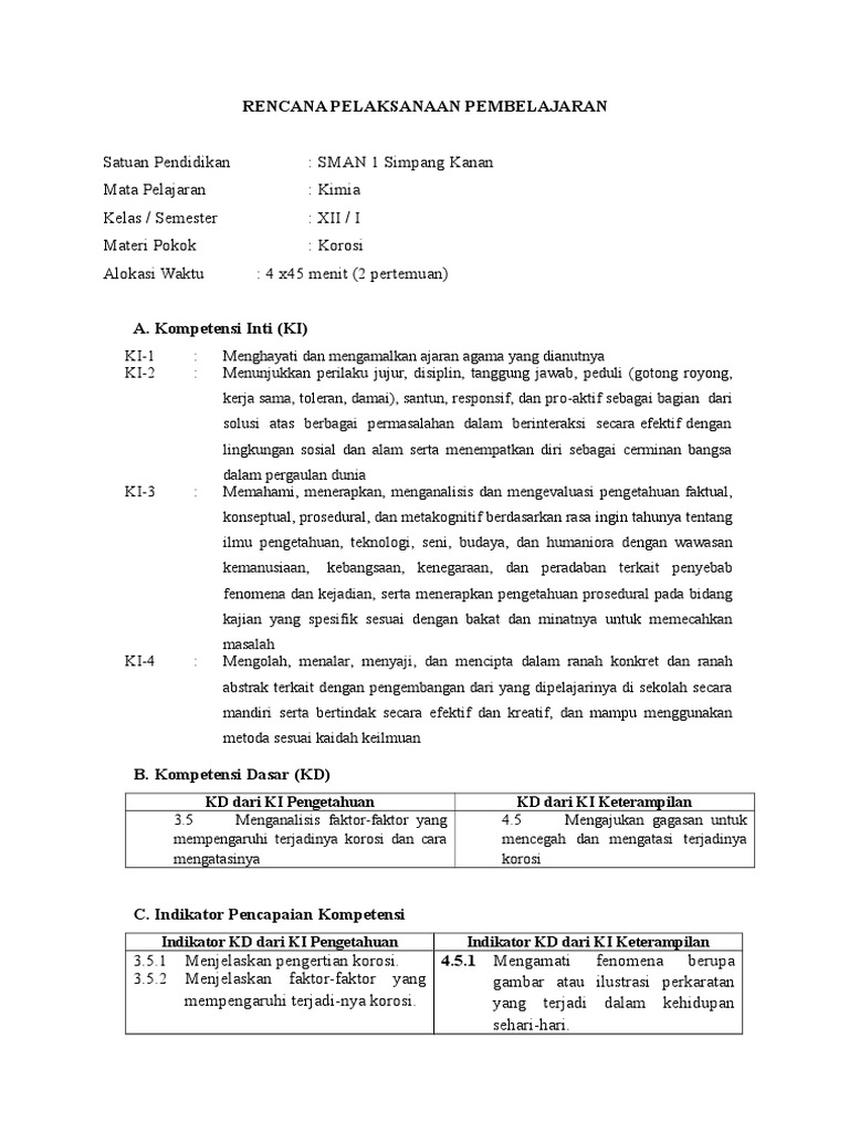 3 5 Dan 4 5 Korosi Rpp