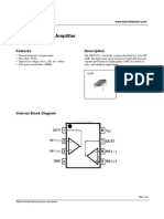 Dual Operational Amplifier: Features Description