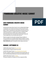 Panorama Music Summit Sept 16-19