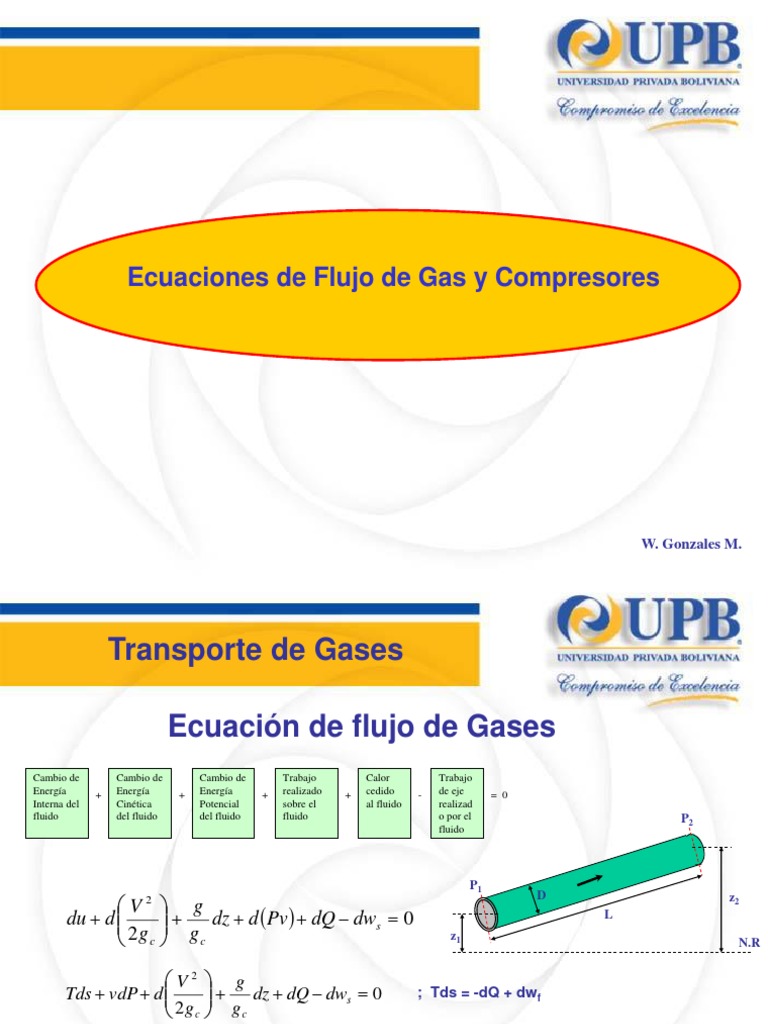 Ecuaciones de Flujo de Gas y Compresoras | PDF | Tubería (transporte de ...