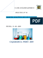 Análisis de cationes grupo I con HCl 3M