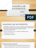 Mandibular Movements: Mayank Sharma Under The Guidance Of: DR - Puja