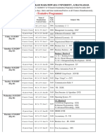 Bba Bca I To Vi Sem Time Table Oct 2019