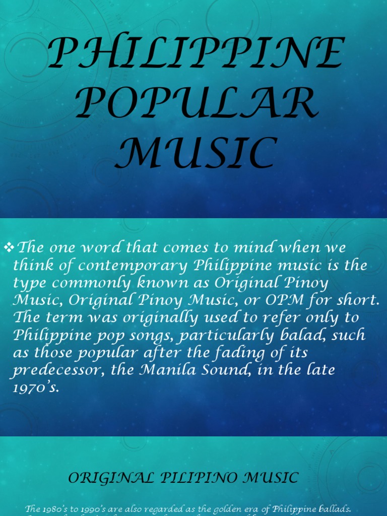 philippine popular music essay