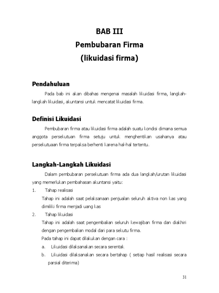 Likuidasi Firma Pertemuan 4