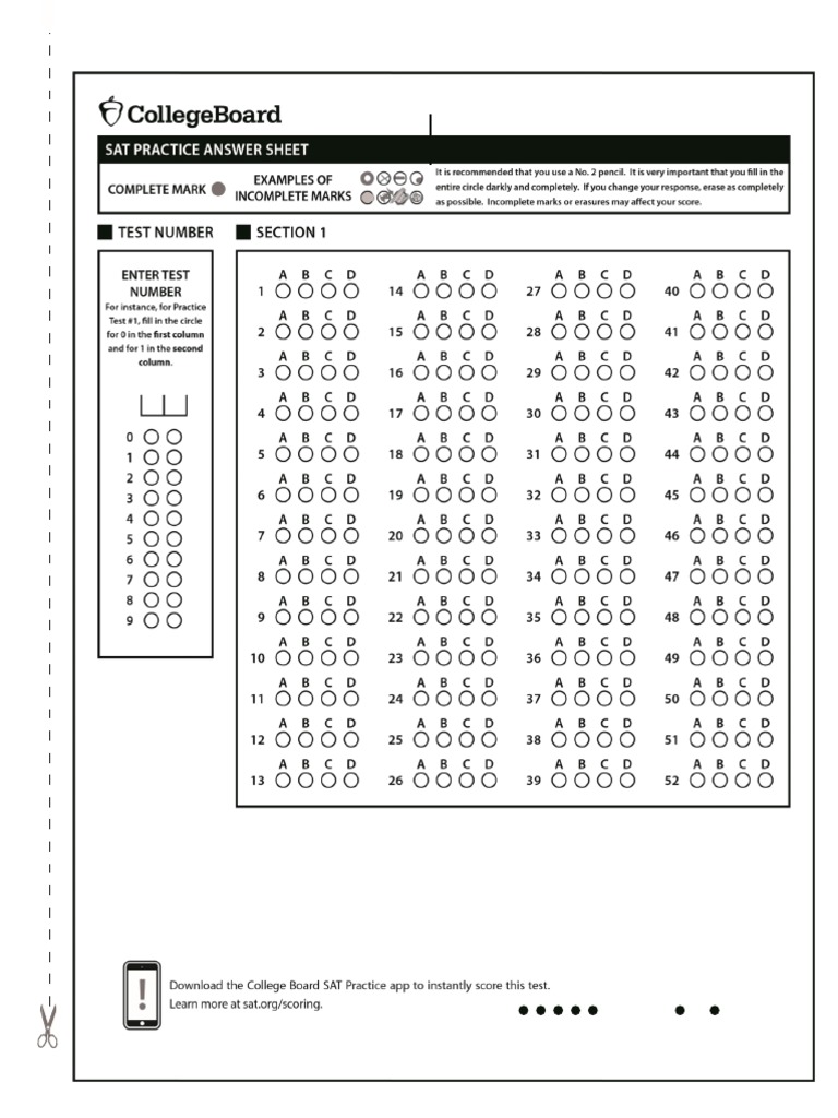 sat practice answer sheet pdf