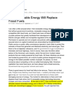 Alternative Energy and Fossil Fuels Info